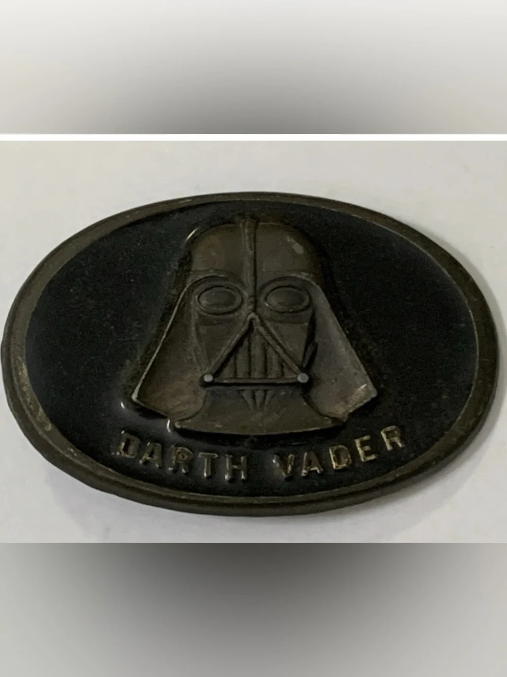 VINTAGE 80s Star Wars Darth Vader Metal Belt Buckle - Retro Streetwear